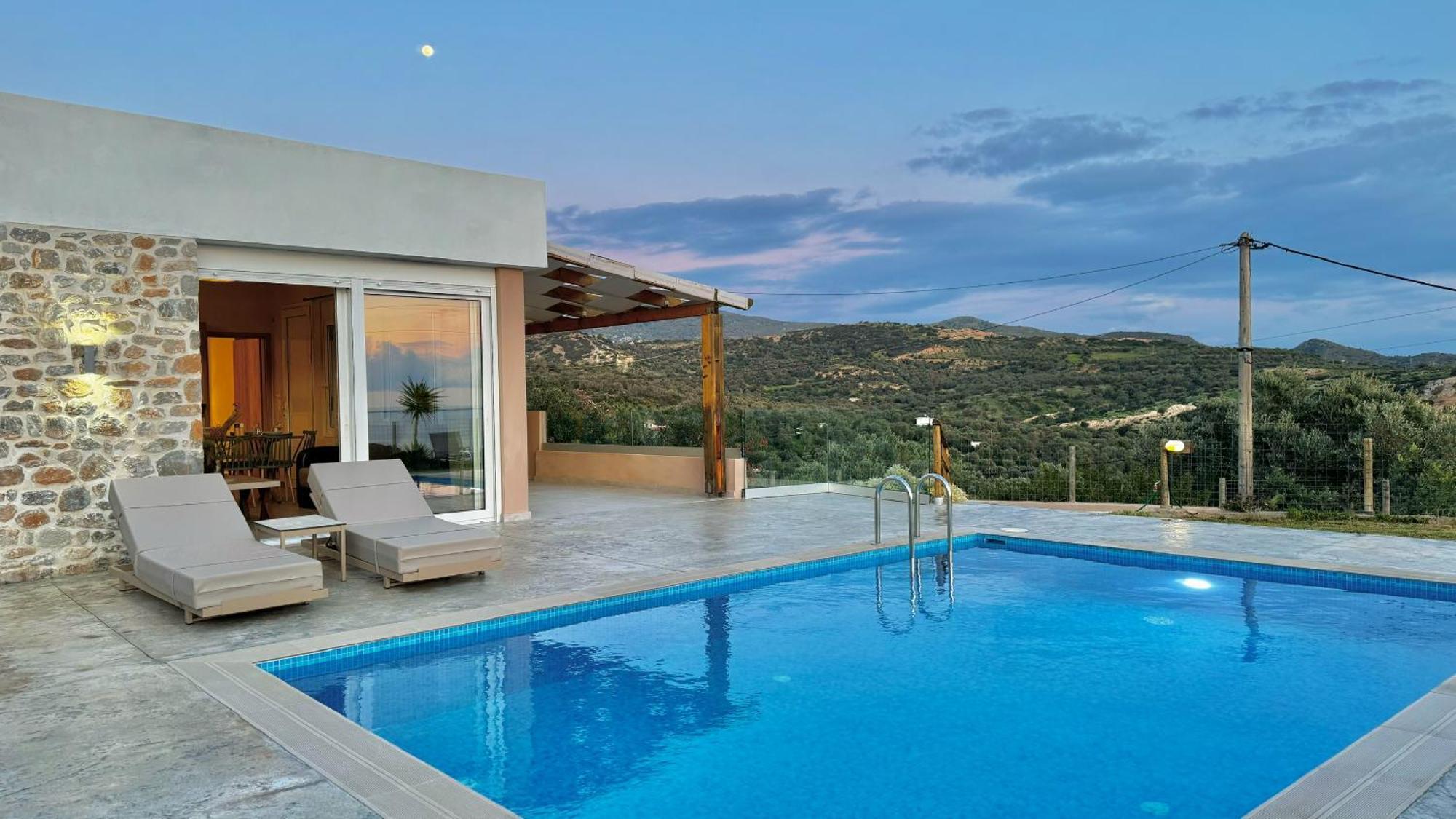 Villa Michael Triopetra Private Villa, Private Swimming Pool, Garden, Panoramic Sunset ภายนอก รูปภาพ