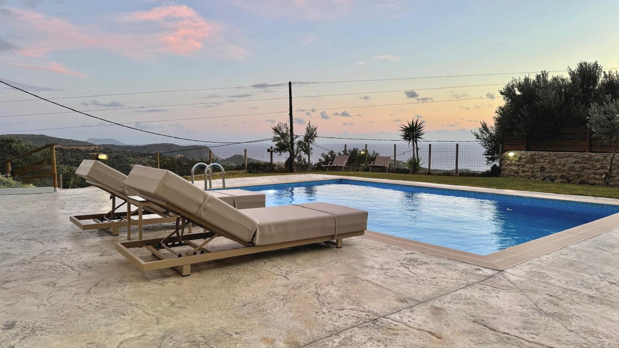 Villa Michael Triopetra Private Villa, Private Swimming Pool, Garden, Panoramic Sunset ภายนอก รูปภาพ