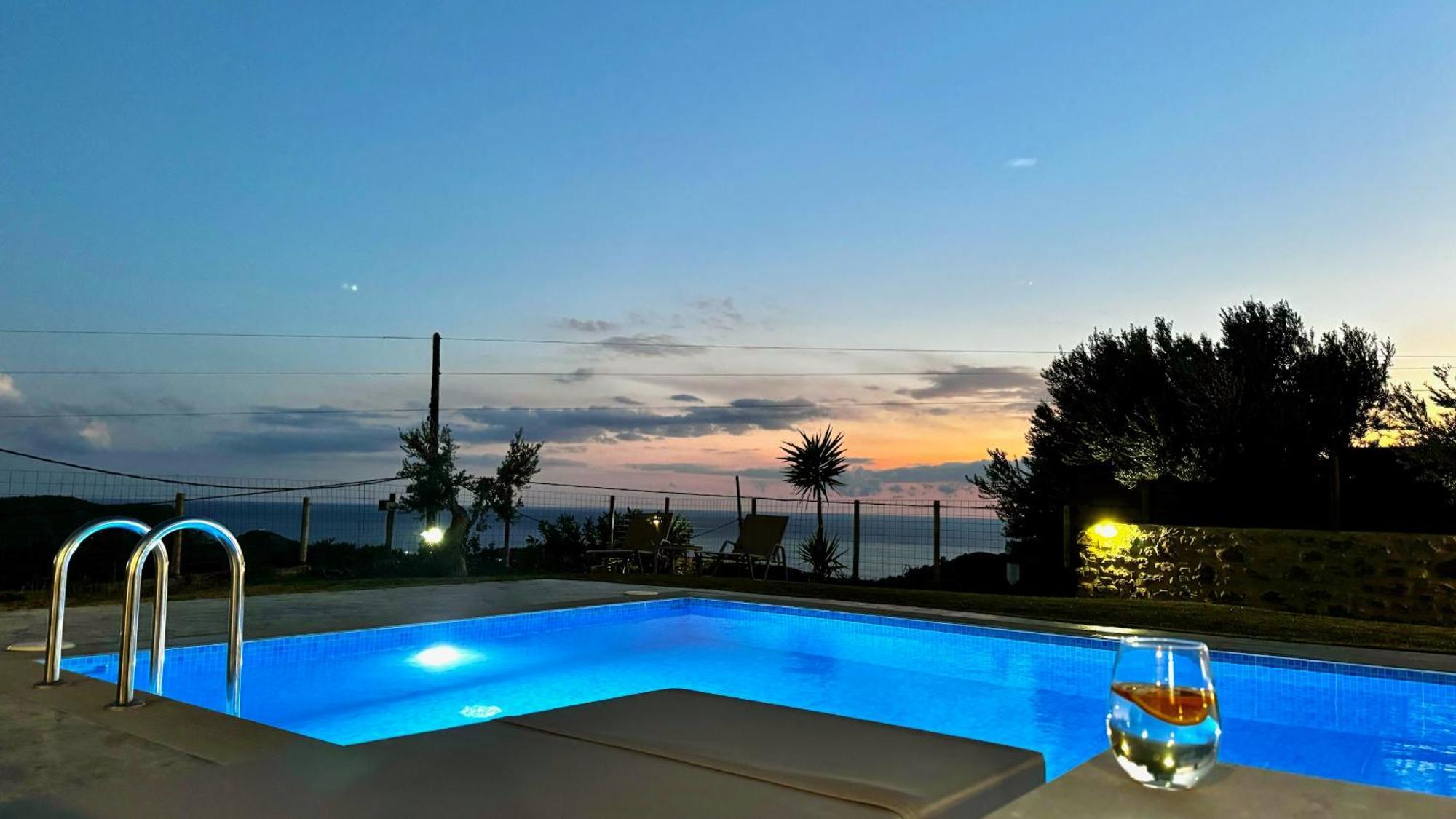 Villa Michael Triopetra Private Villa, Private Swimming Pool, Garden, Panoramic Sunset ภายนอก รูปภาพ