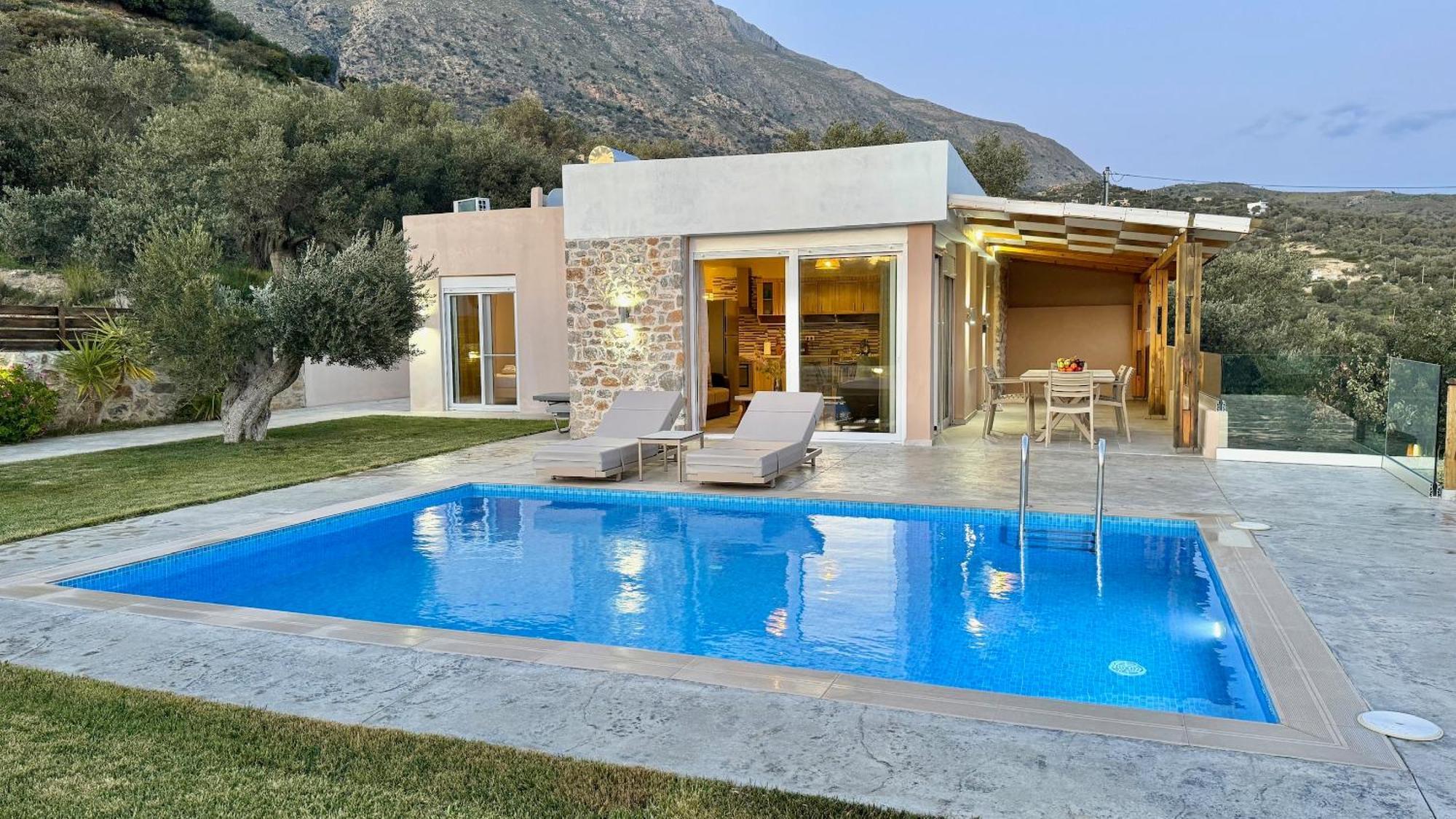 Villa Michael Triopetra Private Villa, Private Swimming Pool, Garden, Panoramic Sunset ภายนอก รูปภาพ