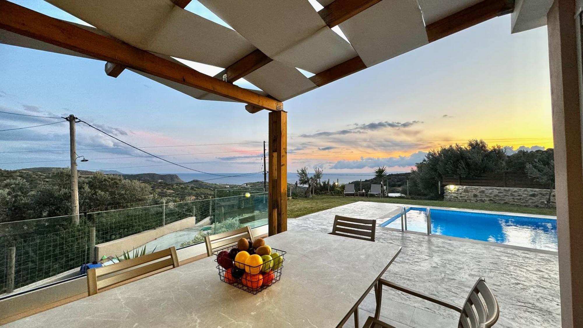 Villa Michael Triopetra Private Villa, Private Swimming Pool, Garden, Panoramic Sunset ภายนอก รูปภาพ